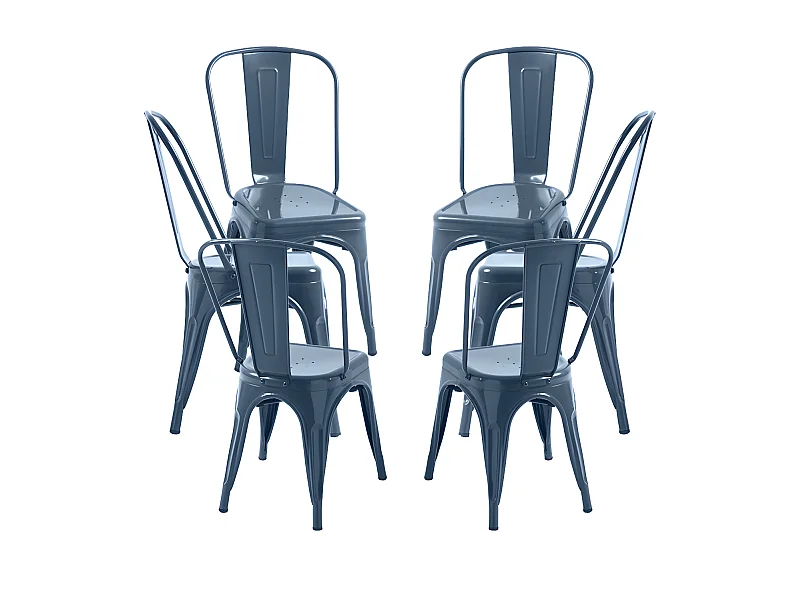 Packs Sillas Comedor - Pack 6 Sillas Torix - Azul Petróleo
