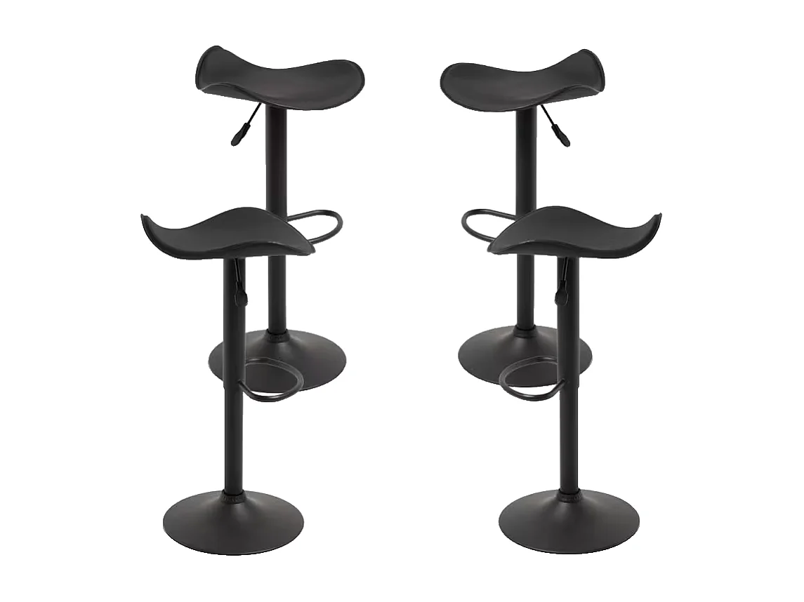Lote de 4 Taburetes Rox Black - Negro