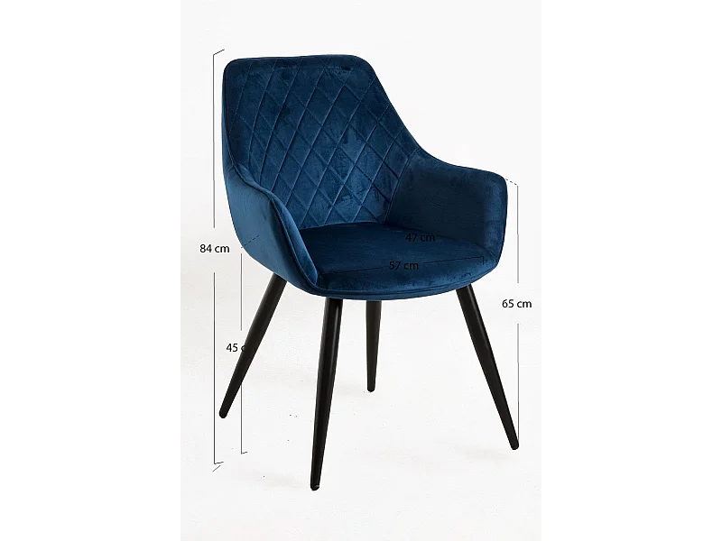 Packs Sillas Comedor - Pack 6 Sillas Kres Terciopelo - Azul