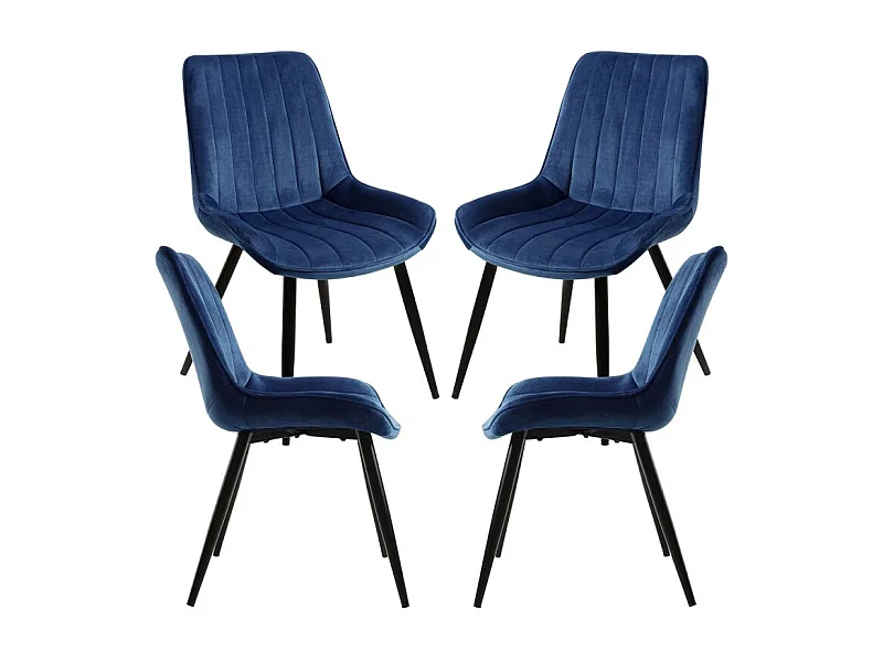 Packs Sillas Comedor - Pack 4 Sillas Lene Terciopelo - Azul