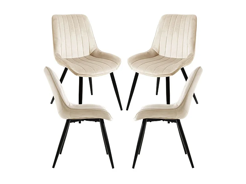 Packs Sillas Comedor - Pack 4 Sillas Lene Terciopelo - Beige