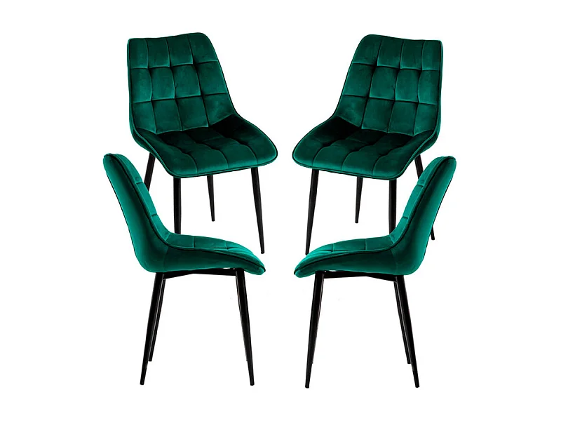 Packs Sillas Comedor - Pack 4 Sillas Cade Terciopelo - Verde