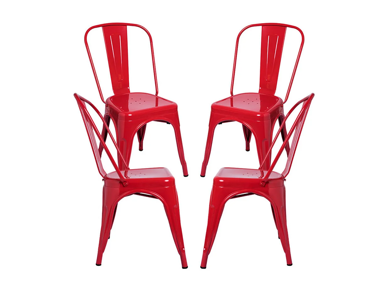 Packs Sillas Comedor - Pack 4 Sillas Torix - Rojo