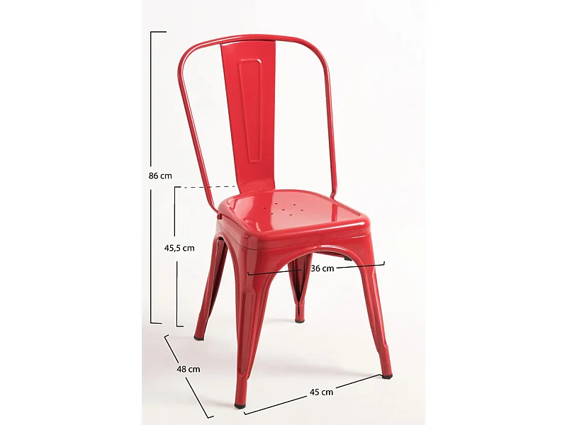 Packs Sillas Comedor - Pack 4 Sillas Torix - Rojo