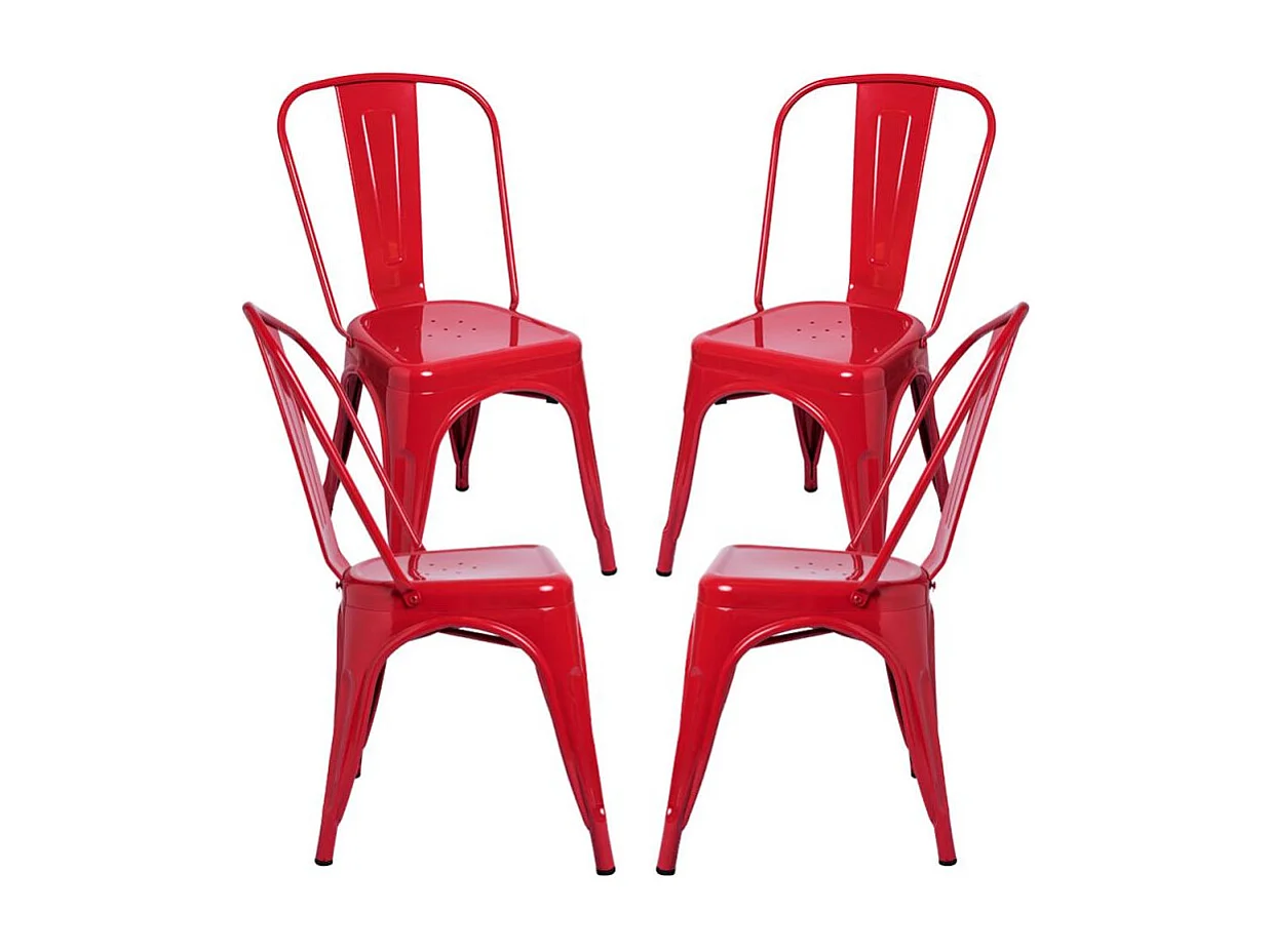 Packs Sillas Comedor - Pack 4 Sillas Torix - Rojo