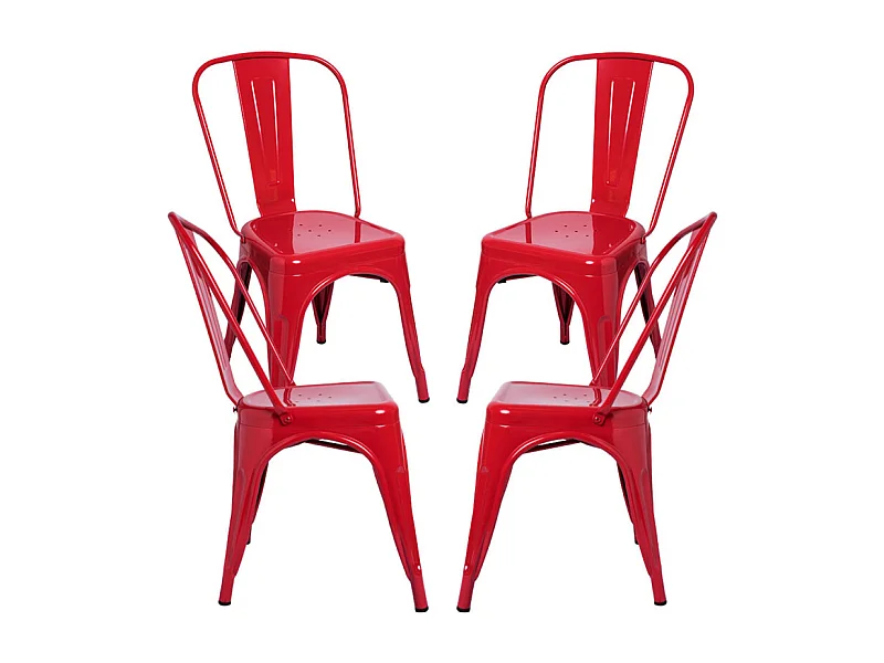 Packs Sillas Comedor - Pack 4 Sillas Torix - Rojo
