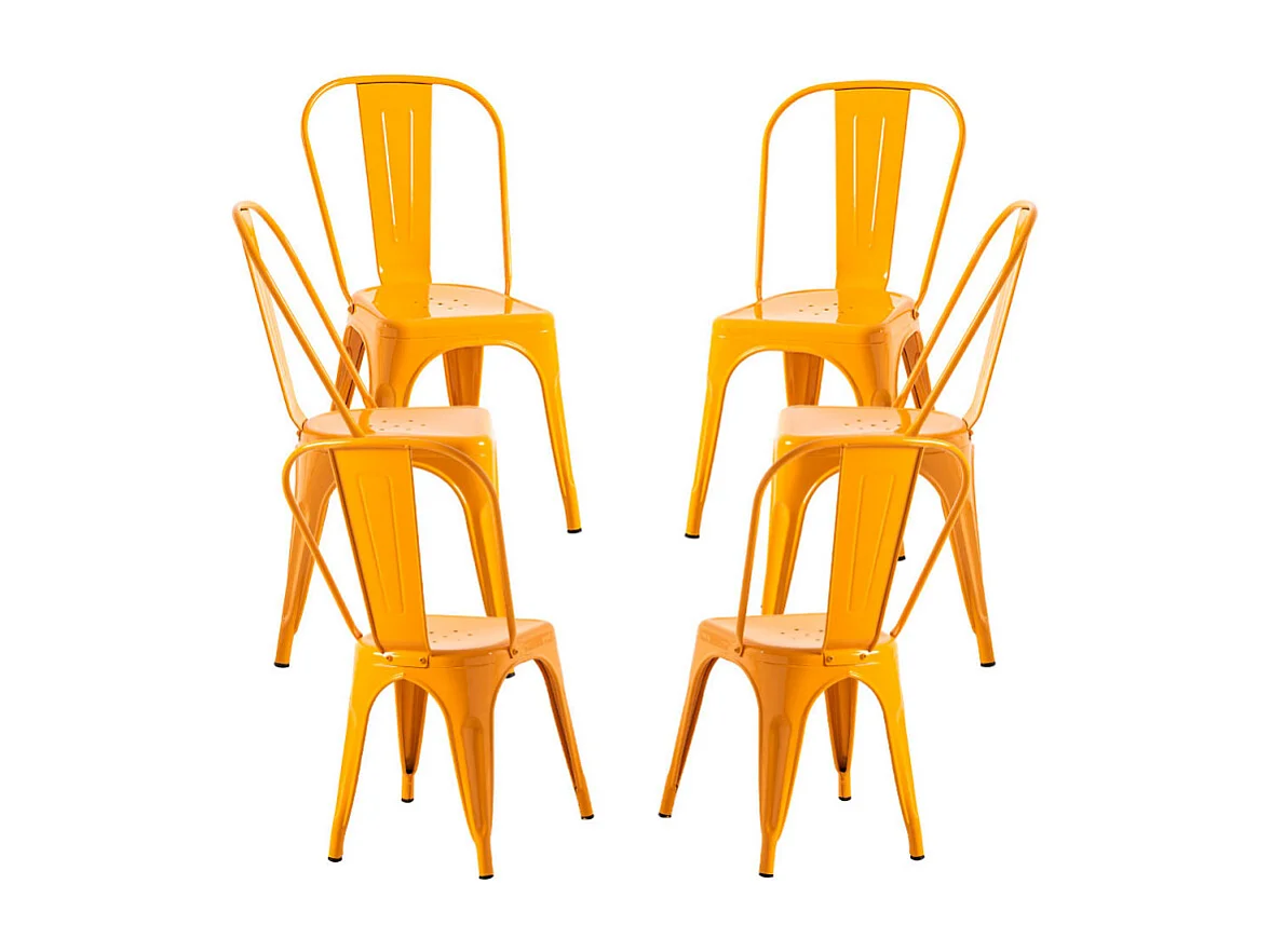 Packs Sillas Comedor - Pack 6 Sillas Torix - Naranja Azafrán