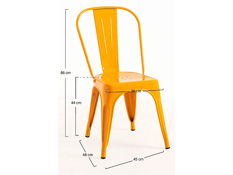 Packs Sillas Comedor - Pack 6 Sillas Torix - Naranja Azafrán