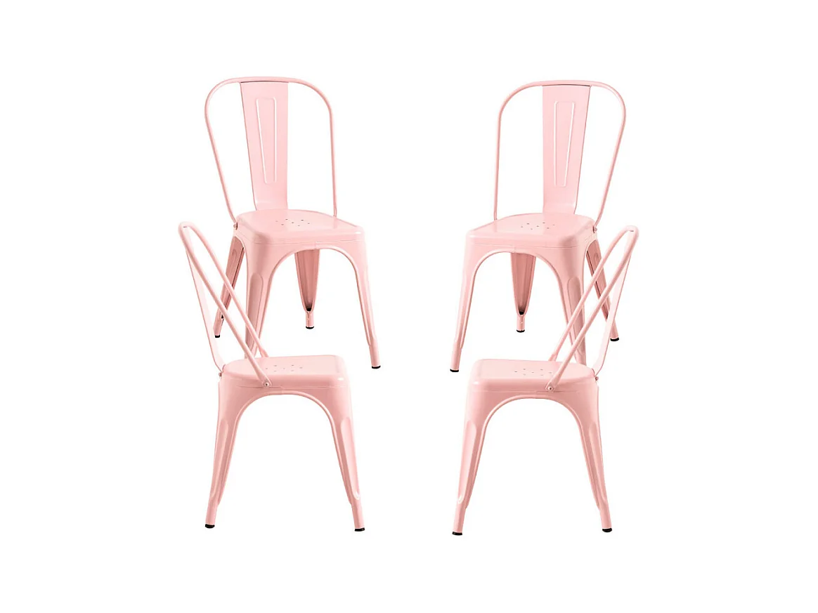 Packs Sillas Comedor - Pack 4 Sillas Torix - Rosa Algodón de Azúcar