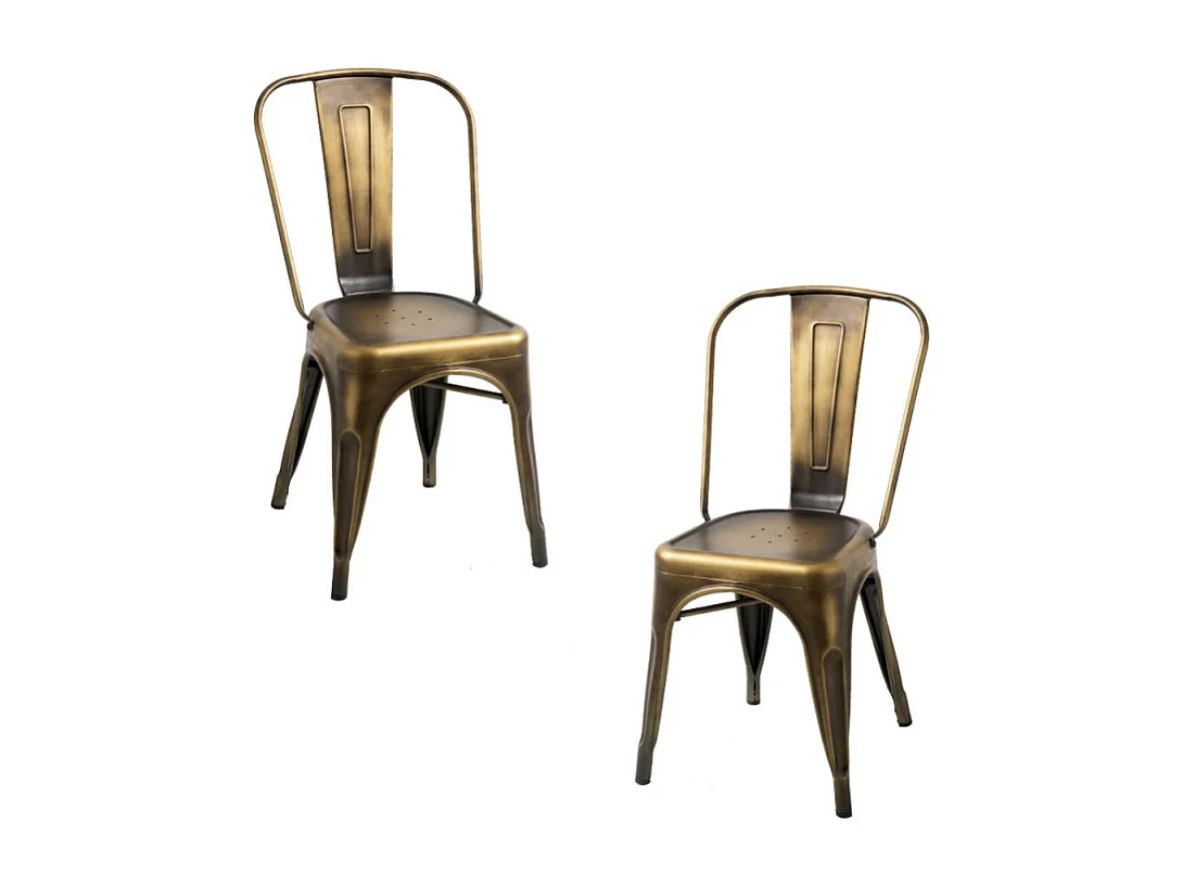 Packs Sillas Comedor - Pack 2 Sillas Torix Vintage - Oro vintage