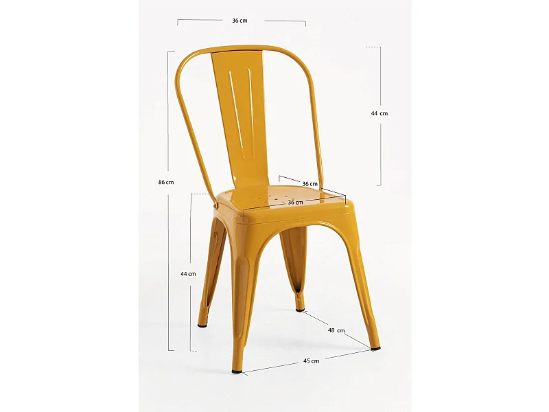 Sillas Comedor - Silla Torix - Naranja Azafrán