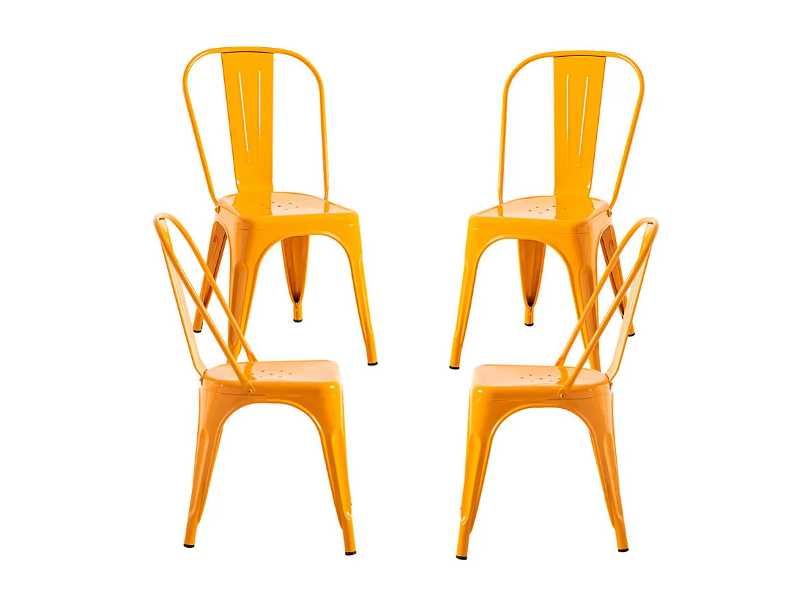 Packs Sillas Comedor - Pack 4 Sillas Torix - Naranja Azafrán