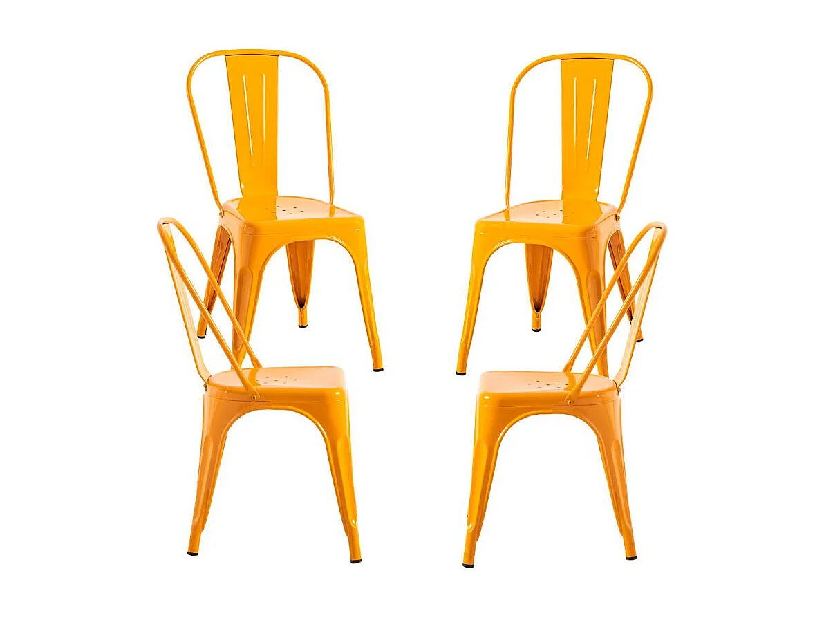 Packs Sillas Comedor - Pack 4 Sillas Torix - Naranja Azafrán