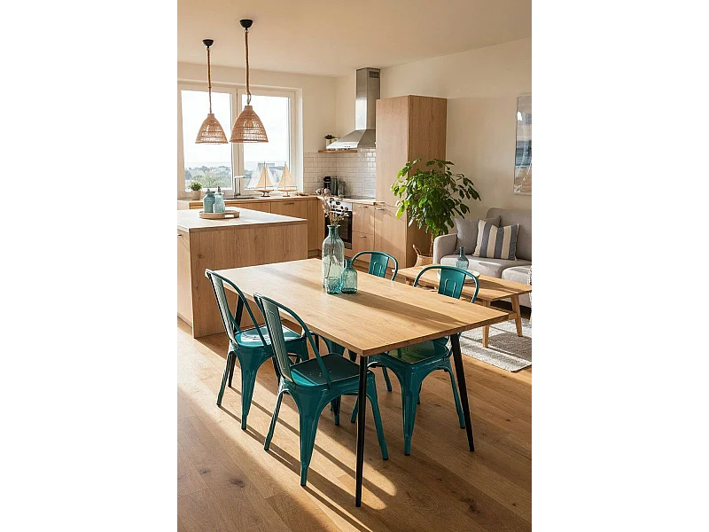 Packs Sillas Comedor - Pack 4 Sillas Torix - Verde azulado