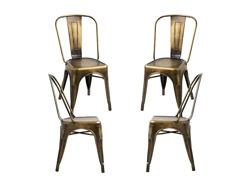 Packs Sillas Comedor - Pack 4 Sillas Torix Vintage - Oro vintage