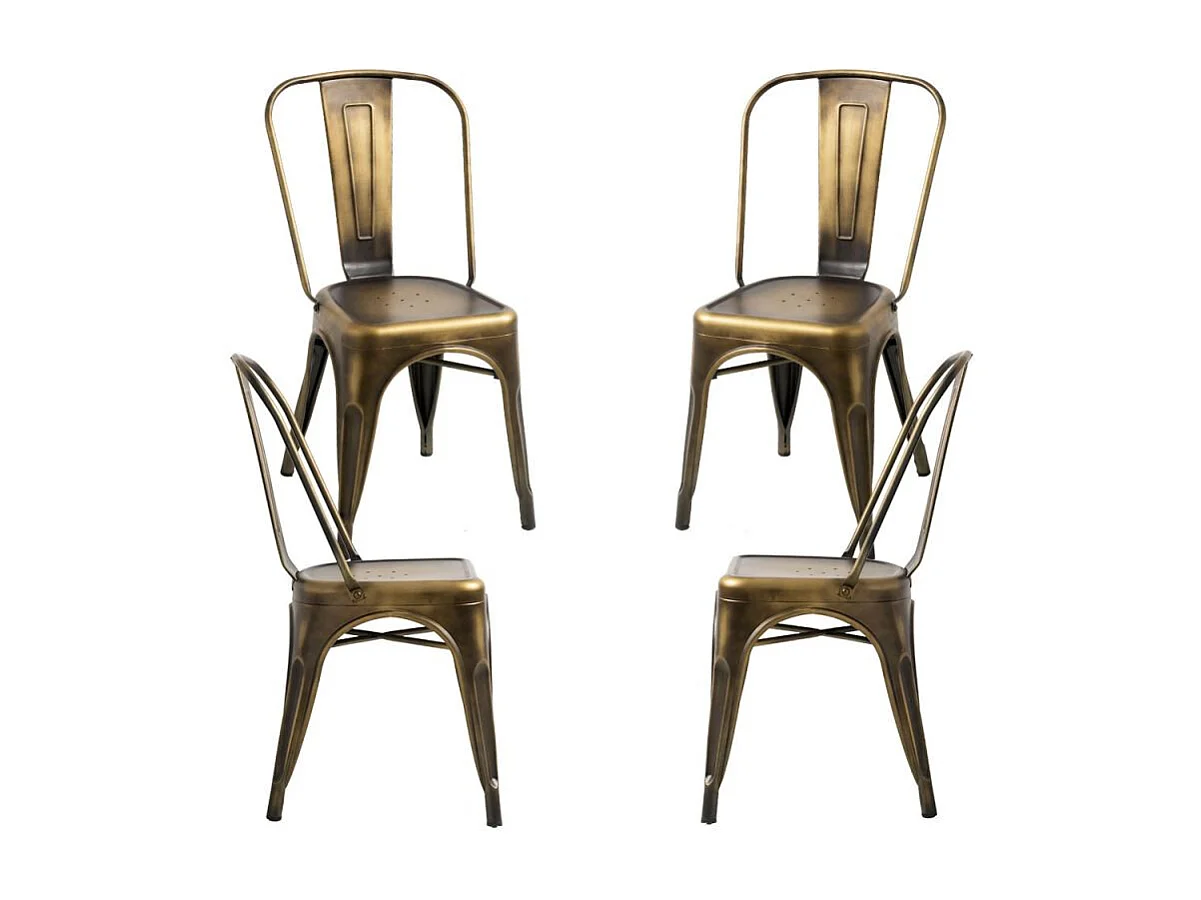 Packs Sillas Comedor - Pack 4 Sillas Torix Vintage - Oro vintage