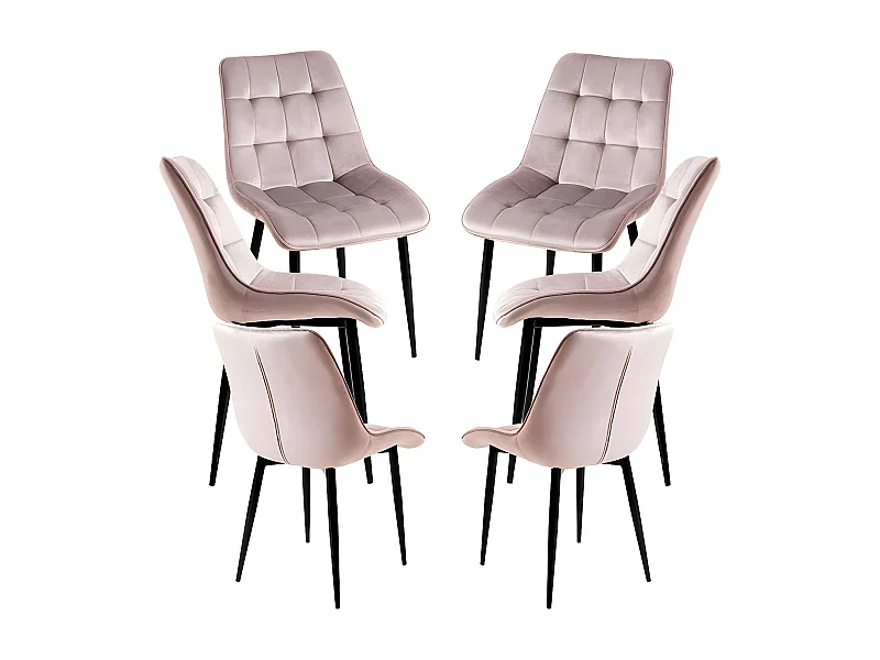 Packs Sillas Comedor - Pack 6 Sillas Cade Terciopelo - Gris