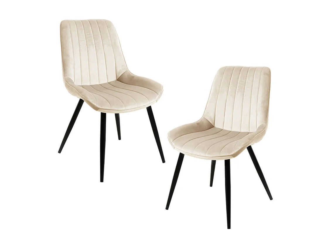 Packs Sillas Comedor - Pack 2 Sillas Lene Terciopelo - Beige