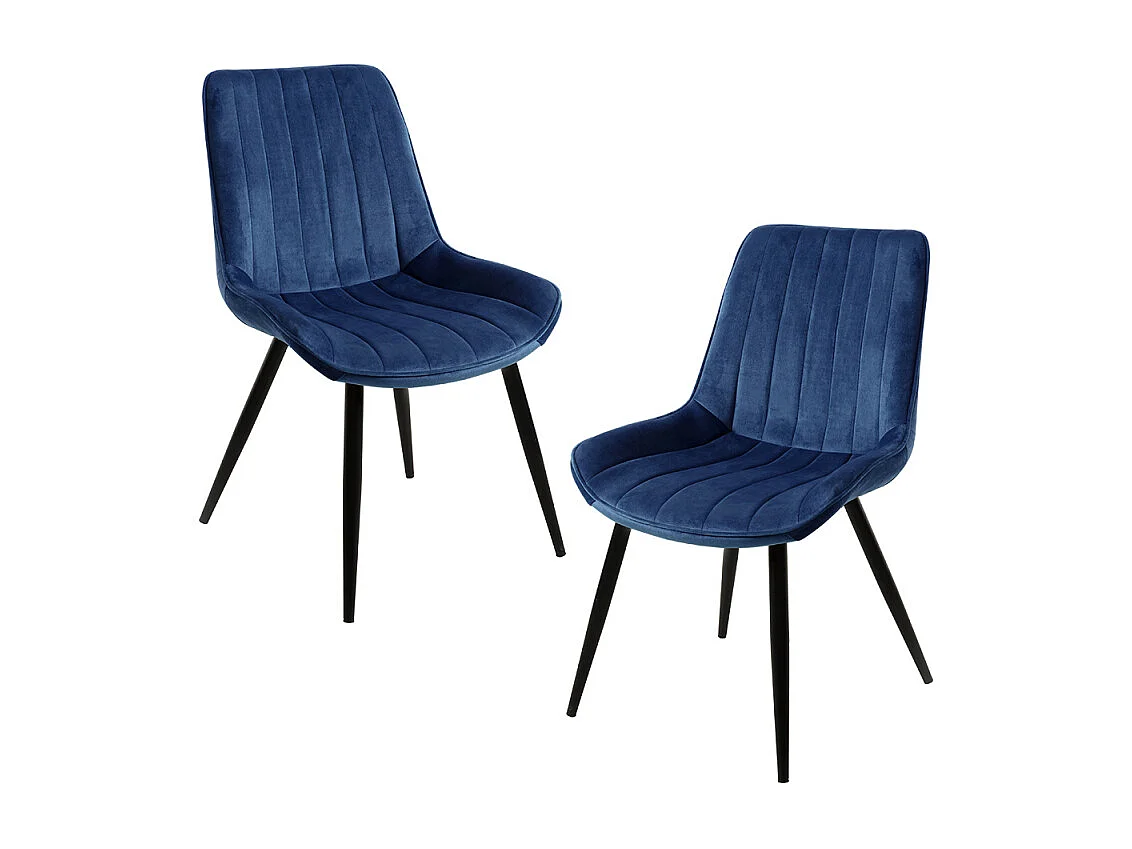 Packs Sillas Comedor - Pack 2 Sillas Lene Terciopelo - Azul