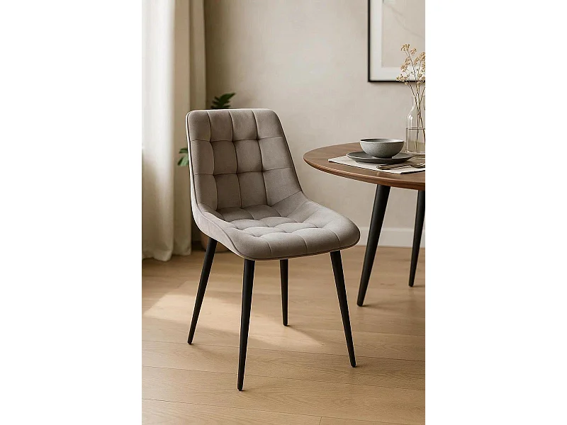 Sillas Comedor - Silla Cade Terciopelo - Gris