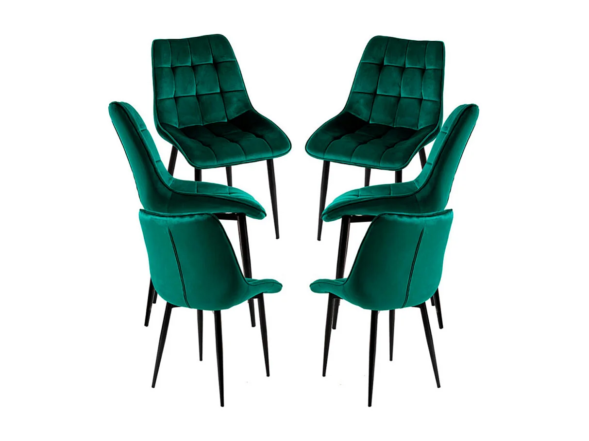 Packs Sillas Comedor - Pack 6 Sillas Cade Terciopelo - Verde
