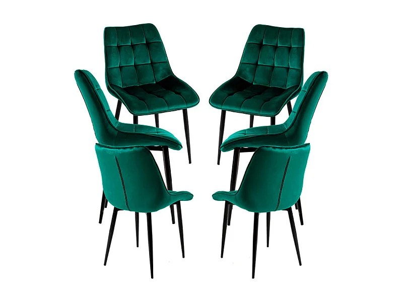 Packs Sillas Comedor - Pack 6 Sillas Cade Terciopelo - Verde