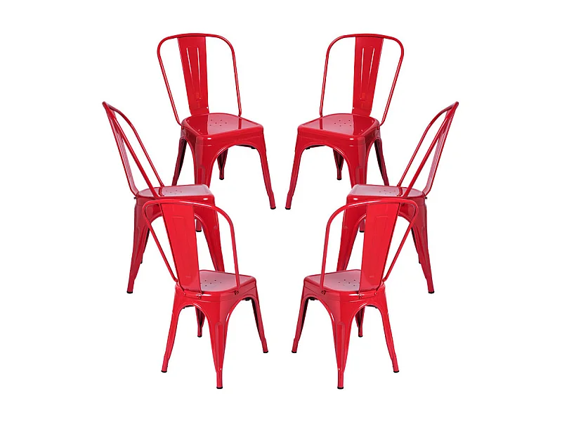 Packs Sillas Comedor - Pack 6 Sillas Torix - Rojo