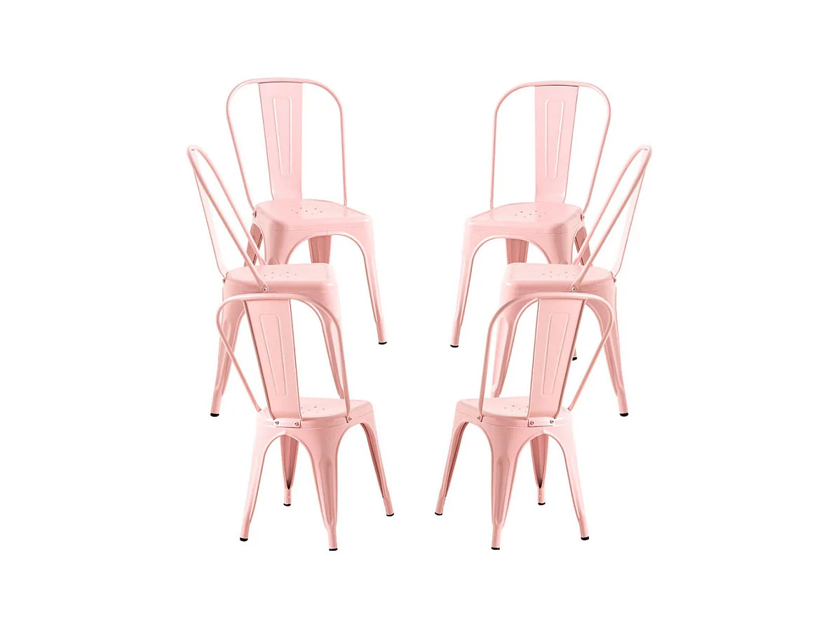 Packs Sillas Comedor - Pack 6 Sillas Torix - Rosa Algodón de Azúcar