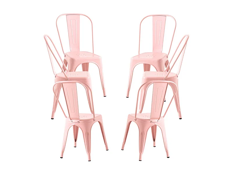 Packs Sillas Comedor - Pack 6 Sillas Torix - Rosa Algodón de Azúcar