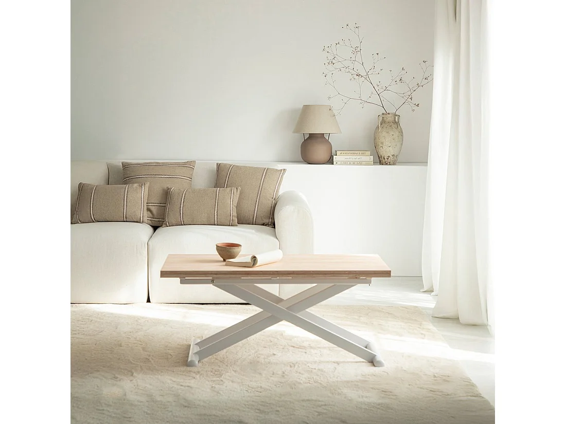 Mesa de centro elevable y extensible