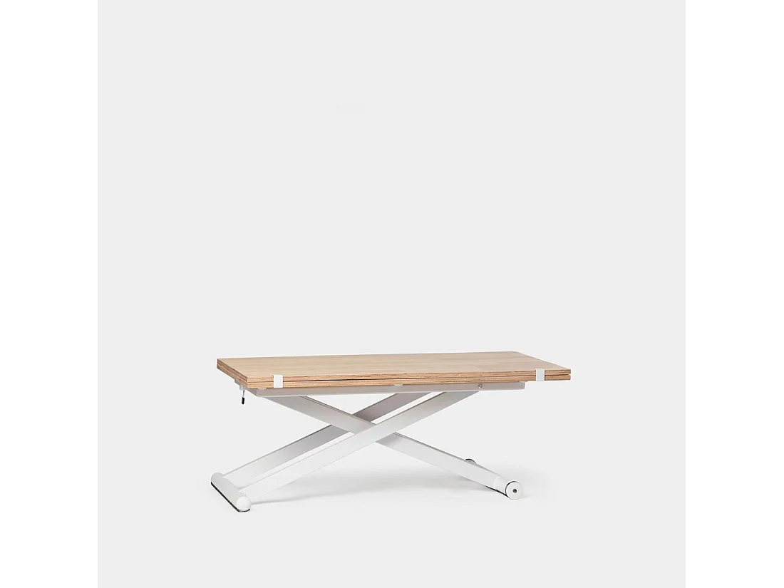 Mesa de centro elevable y extensible de Madera Natural 46 x 110- Tapi