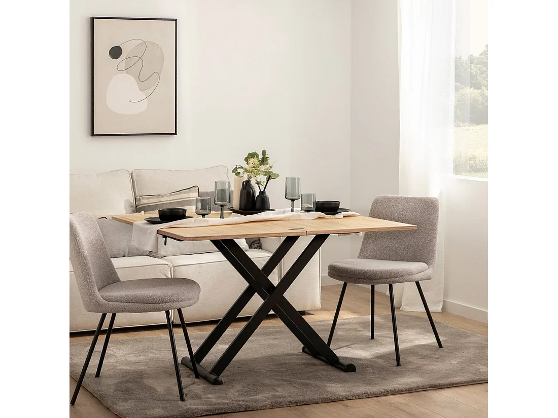 Mesa de centro elevable y extensible