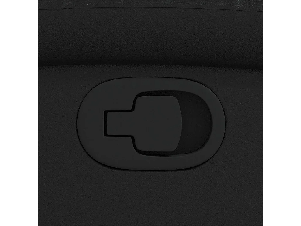 Poltrona Reclinabile Nera in Similpelle