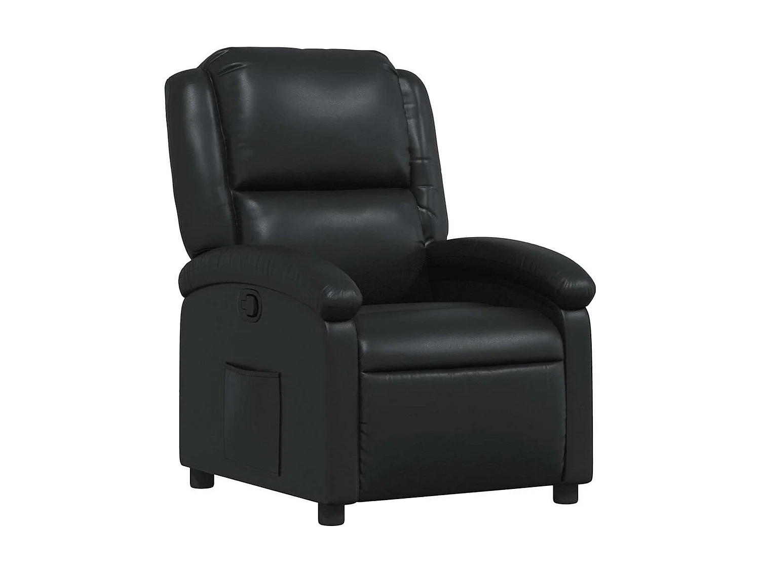 Fauteuil inclinable en similicuir noir