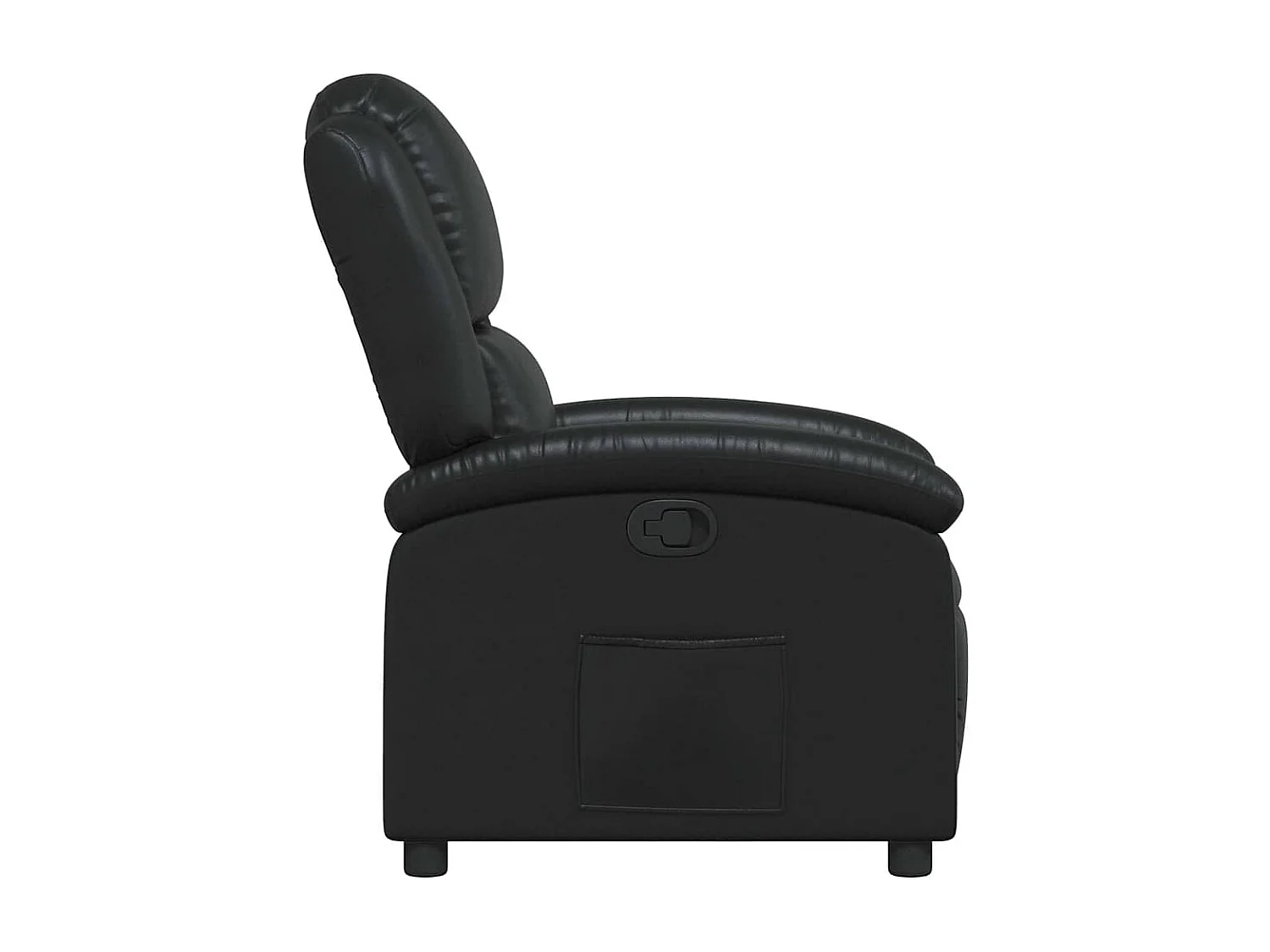 Fauteuil inclinable en similicuir noir