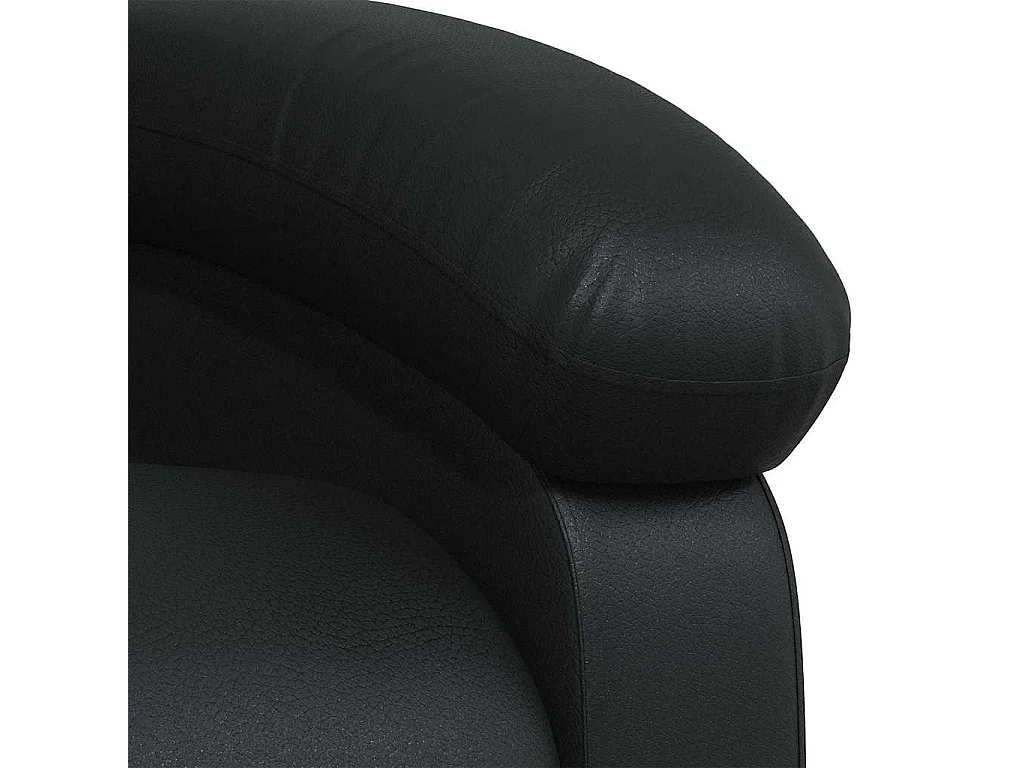Fauteuil inclinable en similicuir noir