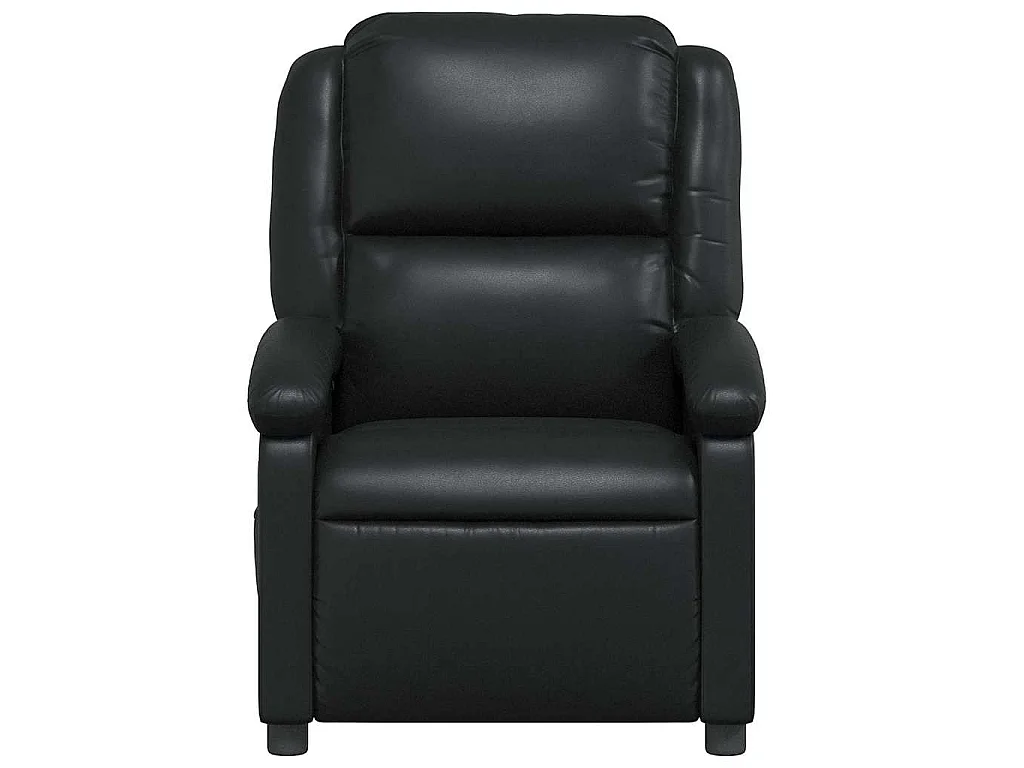 Fauteuil inclinable en similicuir noir