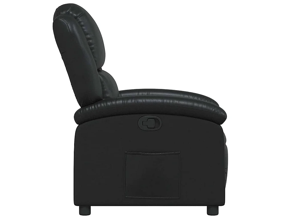 Fauteuil inclinable en similicuir noir