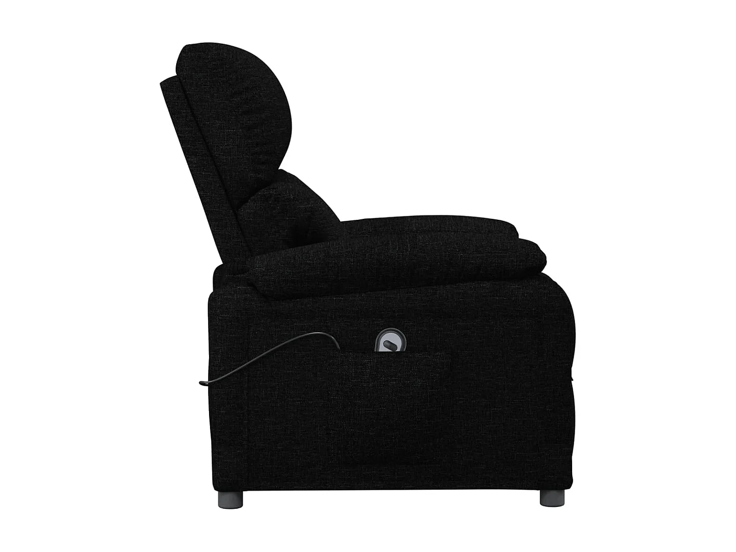 Fauteuil inclinable électrique Noir Tissu