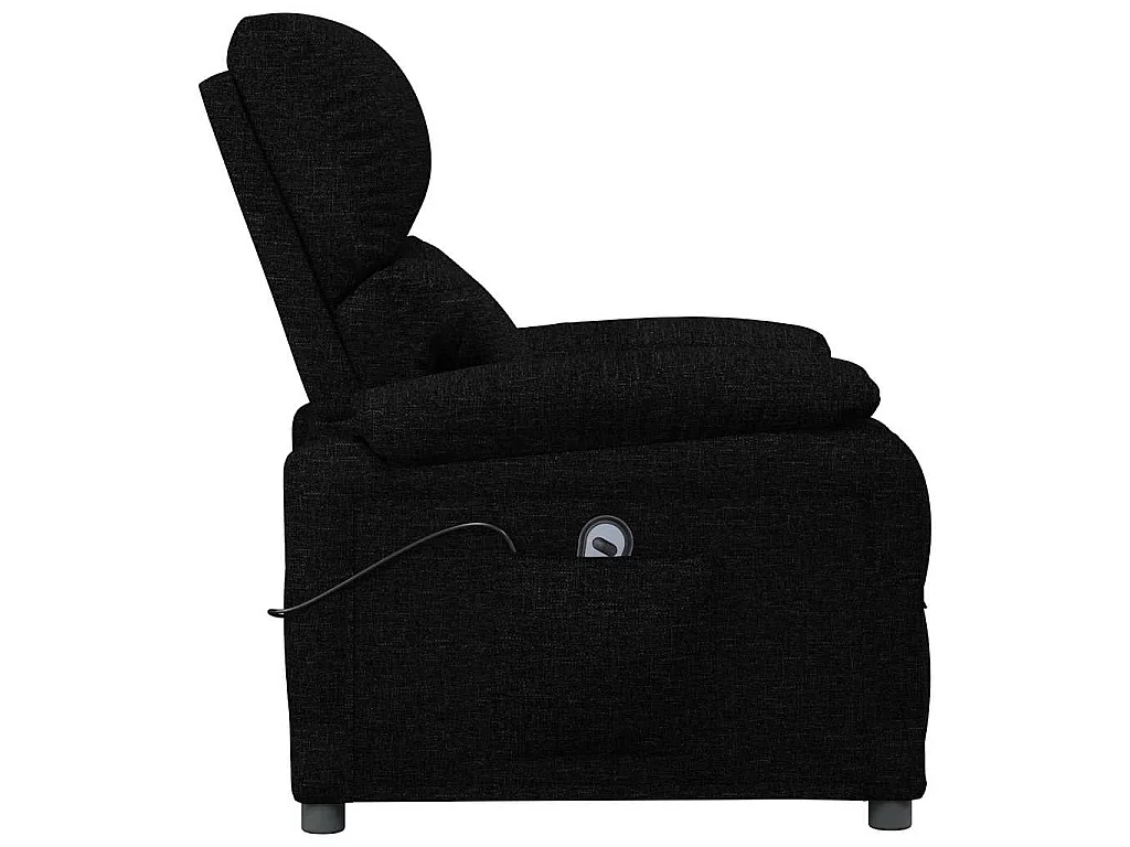 Fauteuil inclinable électrique Noir Tissu