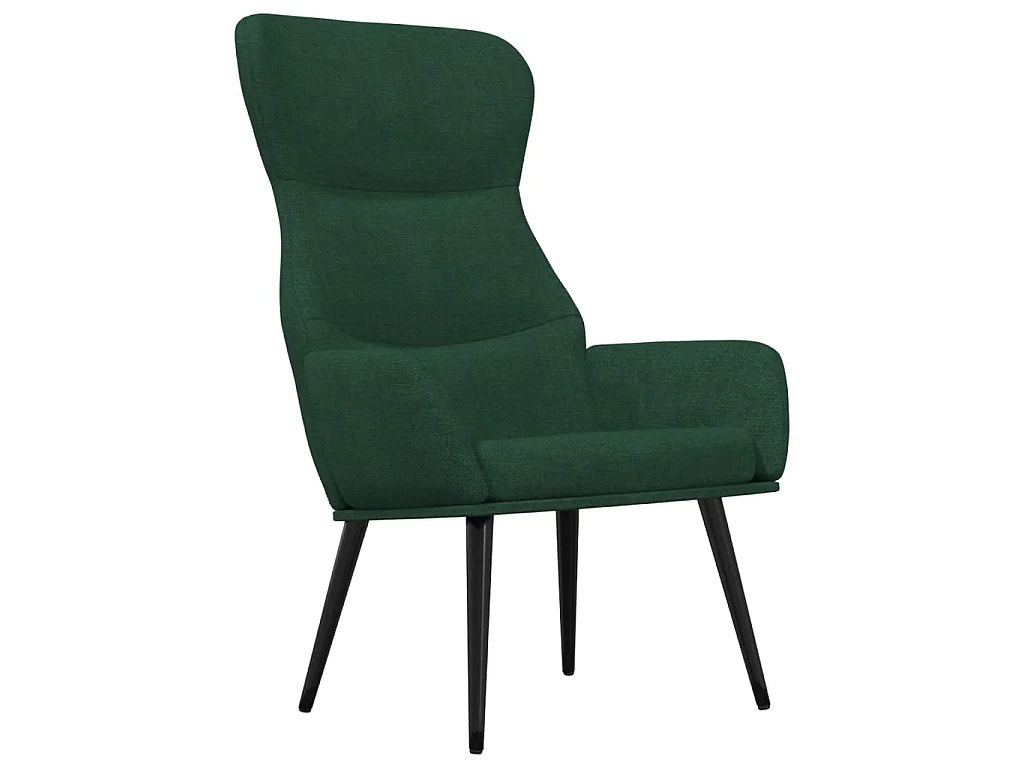 Fauteuil inclinable Vert foncé Tissu