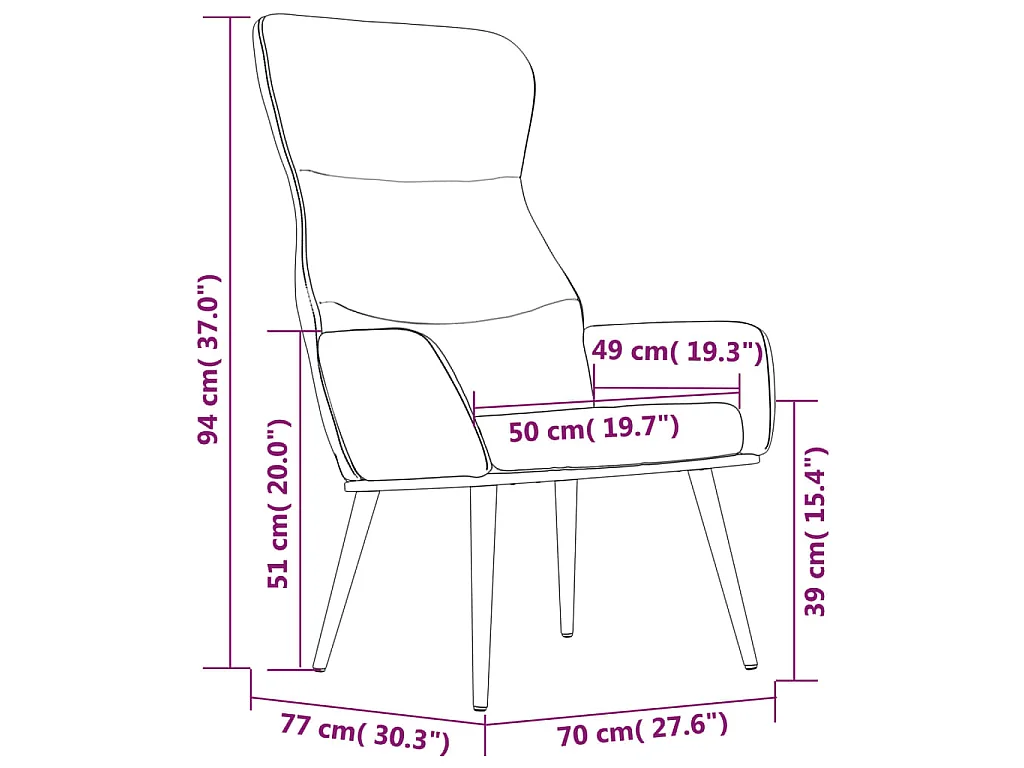 Fauteuil inclinable Vert foncé Tissu