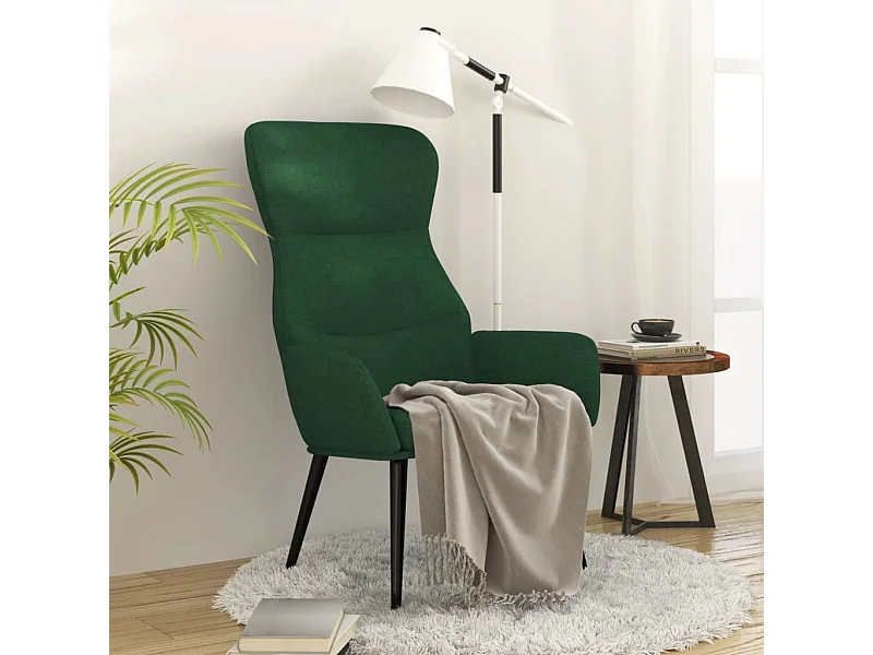 Fauteuil inclinable Vert foncé Tissu