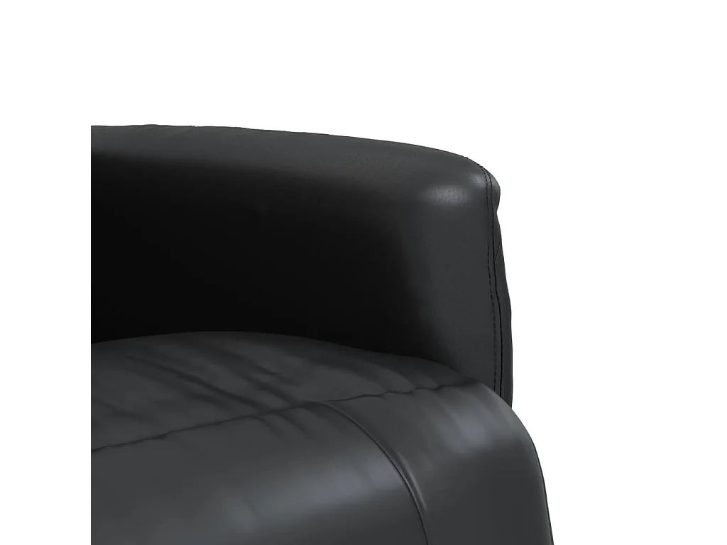 Relaxsessel mit Fußteil Schwarz Kunstleder