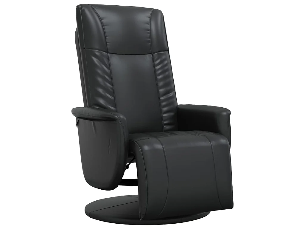 Relaxsessel mit Fußteil Schwarz Kunstleder