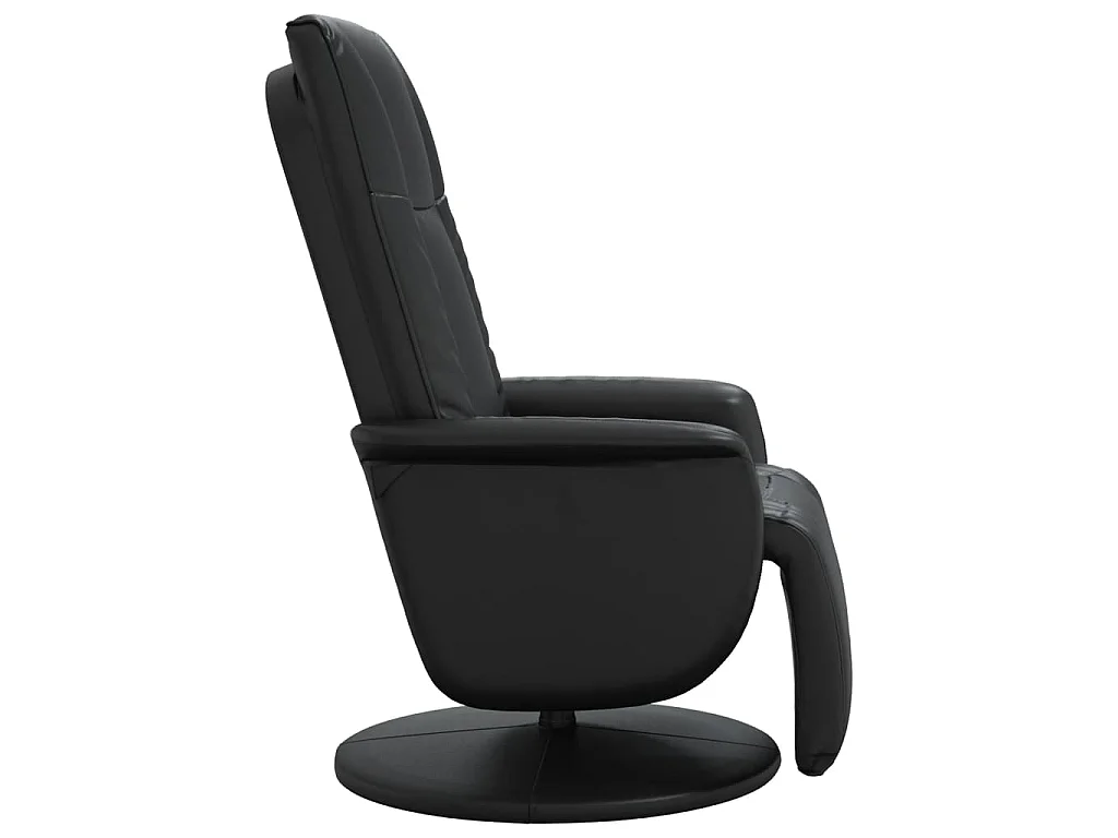 Relaxsessel mit Fußteil Schwarz Kunstleder