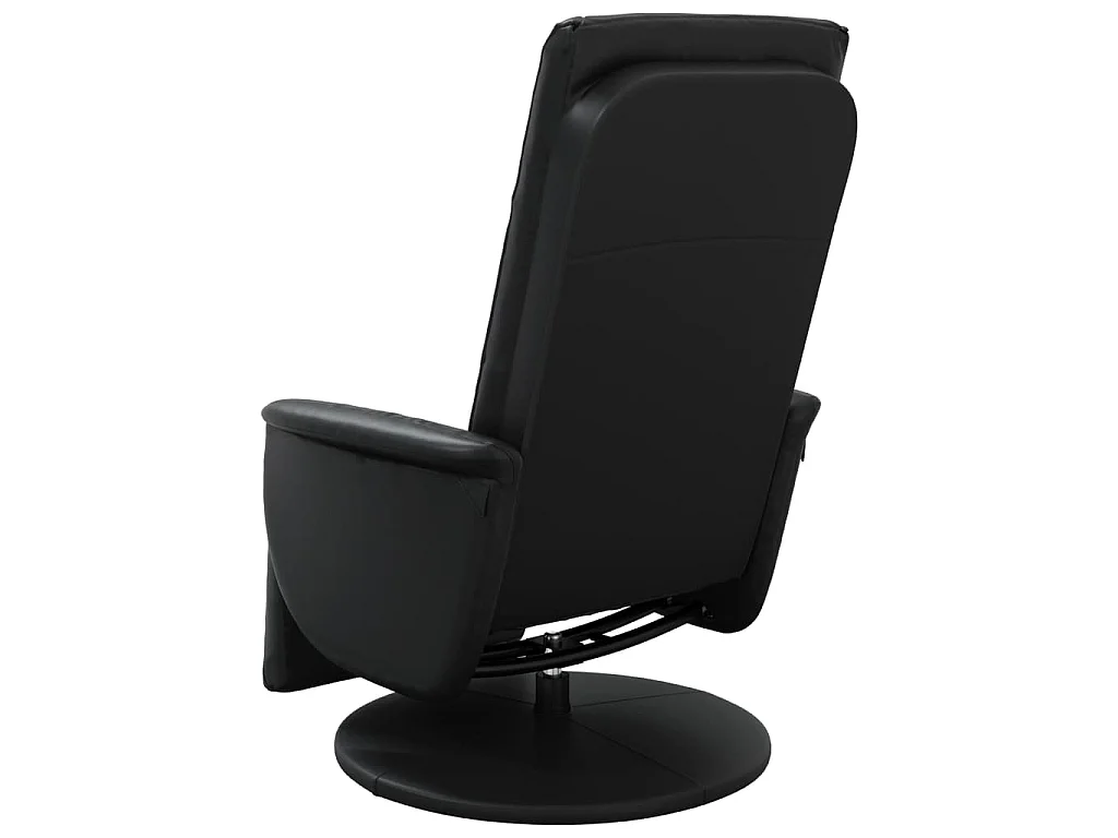 Relaxsessel mit Fußteil Schwarz Kunstleder
