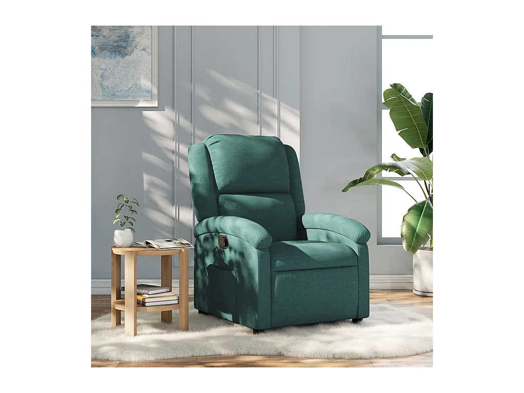 Fauteuil inclinable Vert foncé Tissu