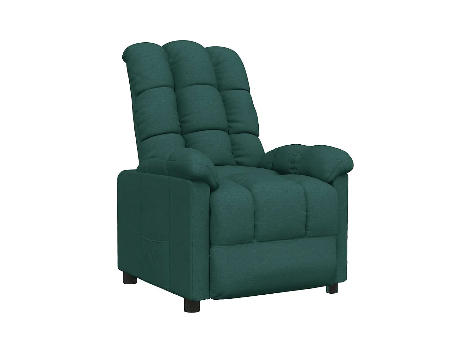 Poltrona Reclinabile in Tessuto Verde Scuro