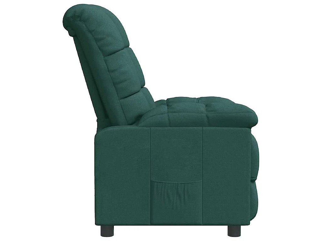 Fauteuil inclinable Vert foncé Tissu